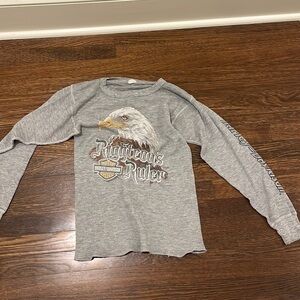 Vintage Harley Davidson waffle long sleeve